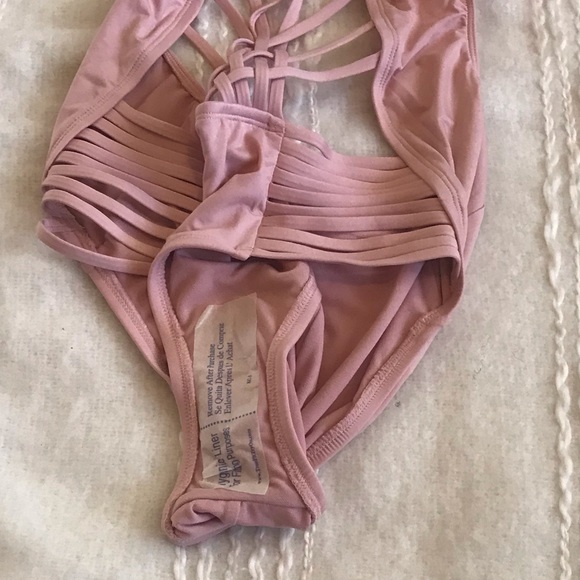 KENNETH COLE MACRAME CRISS CROSS PUSH UP SWIMSUIT - Picture 7 of 8